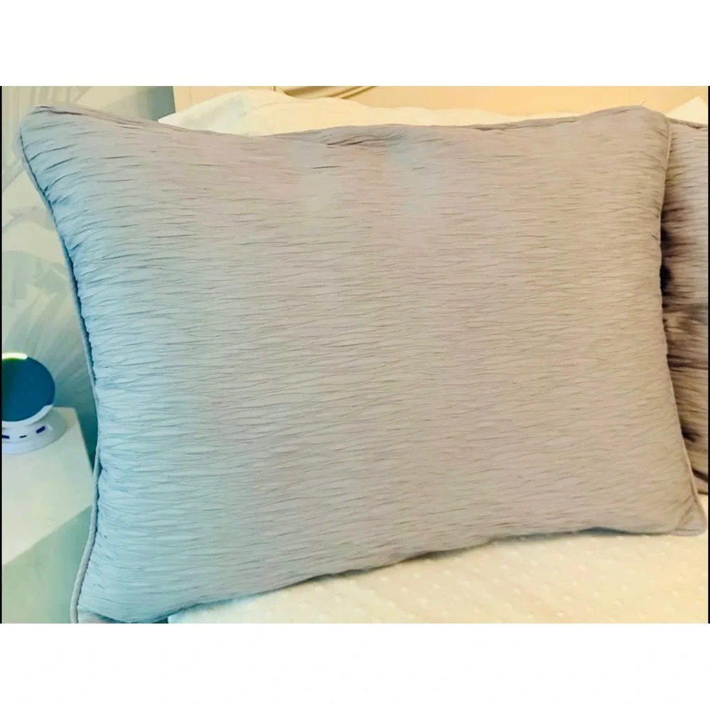 Set of 2 purple‎ Decorative Throw Pillows Textured Modern Bedding